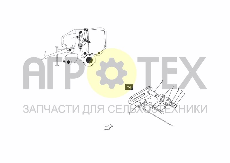 Чертеж KIT FOR TENSIONER T4