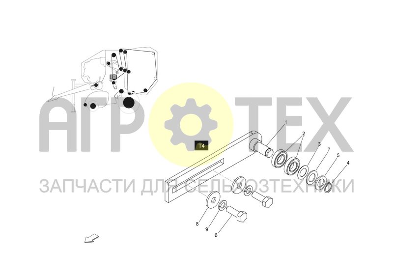 Чертеж KIT FOR TENSIONER T4