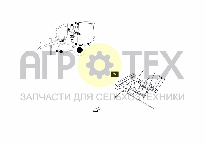 Чертеж KIT FOR TENSIONER T4