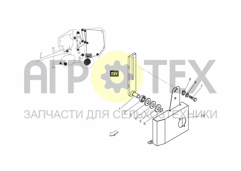 Чертеж KIT FOR TENSIONER T2V