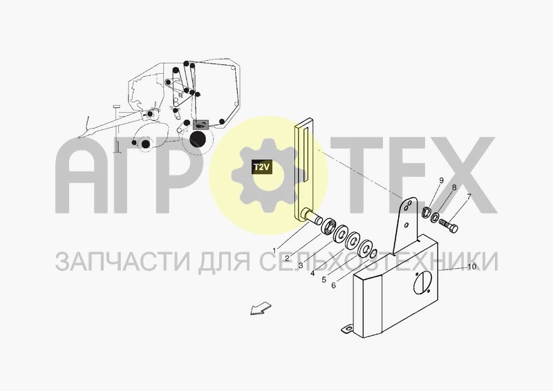 Чертеж KIT FOR TENSIONER T2V