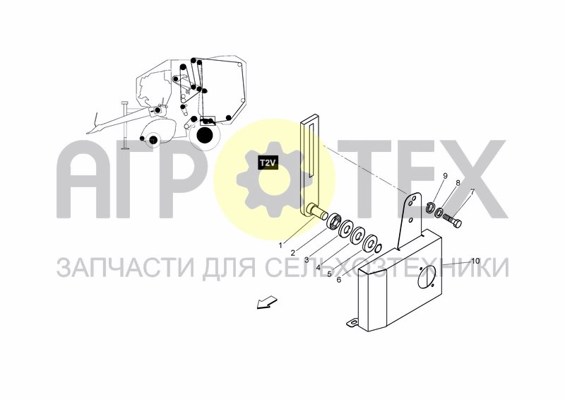 Чертеж KIT FOR TENSIONER T2V