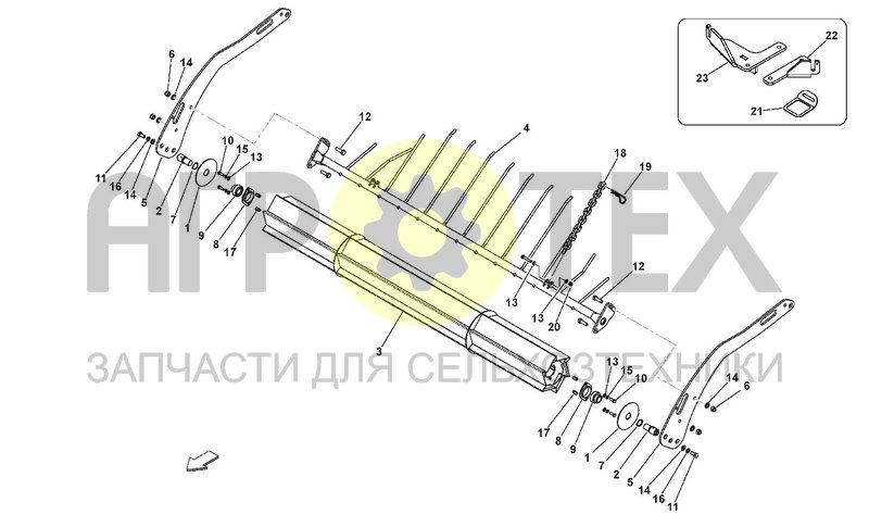 Чертеж ROLLER CROP PRESS