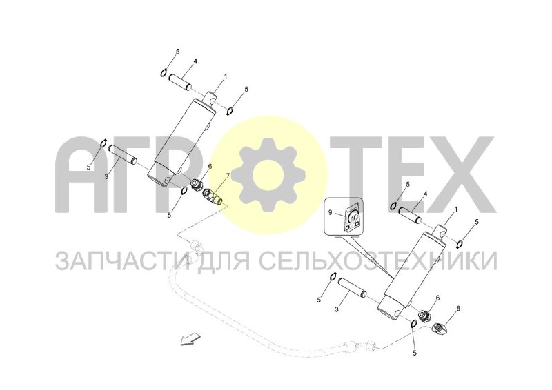 Чертеж HYDRAULIC CYLINDERS FOR KNIVES