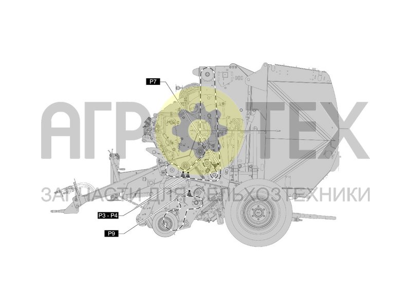 Чертеж LH BRUSH SCHEME