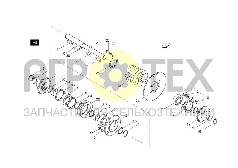 Чертеж LH PICKUP TRANSMISSION