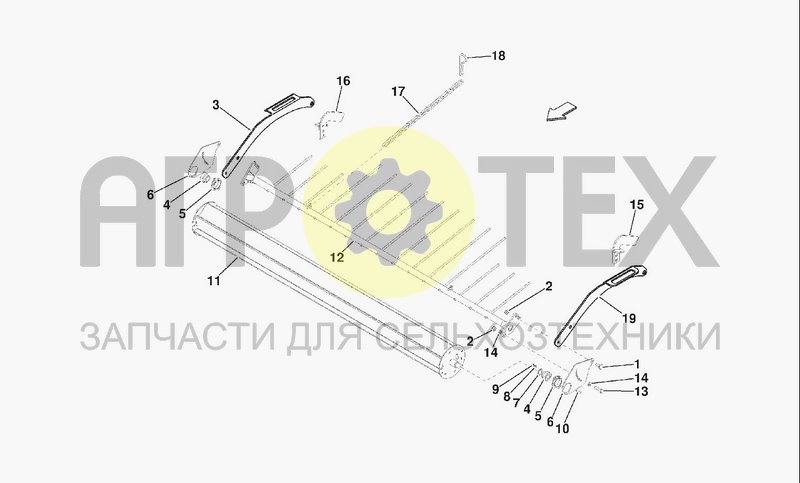 Чертеж ROLLER CROP PRESS