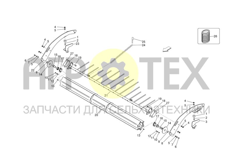 Чертеж ROLLER CROP PRESS