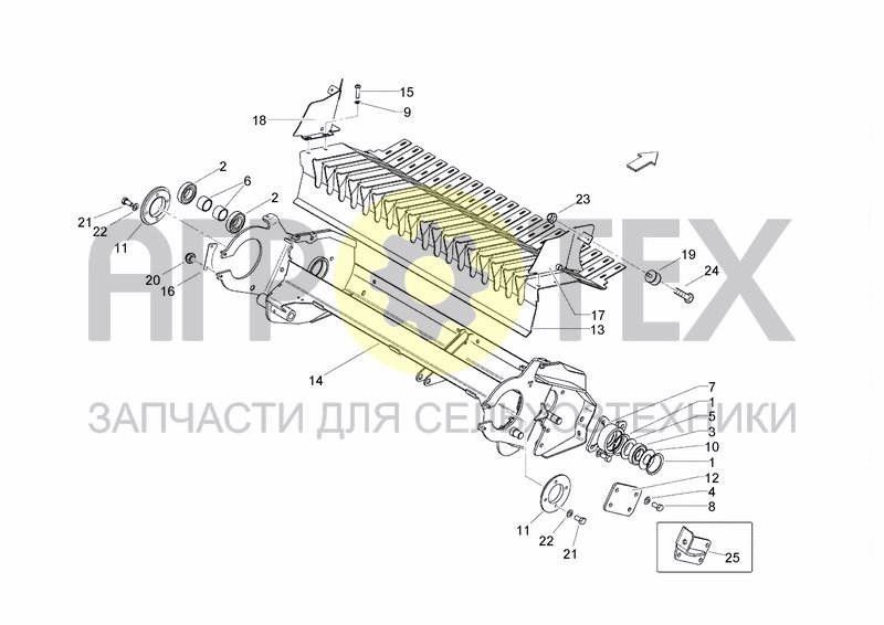 Чертеж RAKE FEEDER FRAME