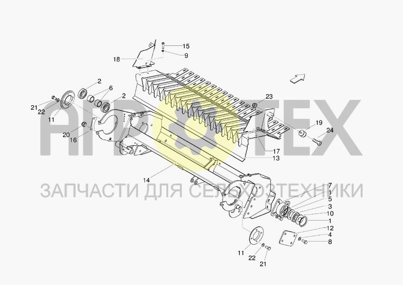 Чертеж RAKE FEEDER FRAME