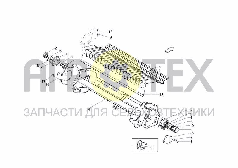 Чертеж RAKE FEEDER FRAME