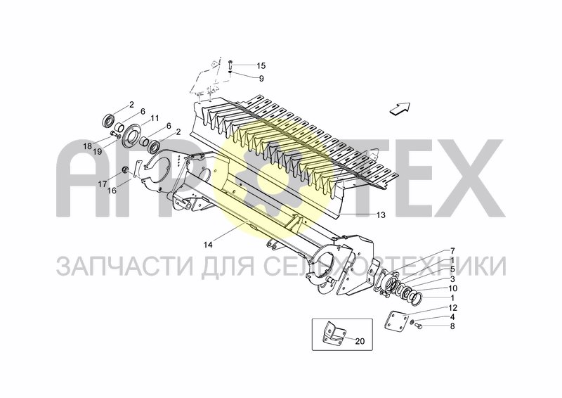 Чертеж RAKE FEEDER FRAME