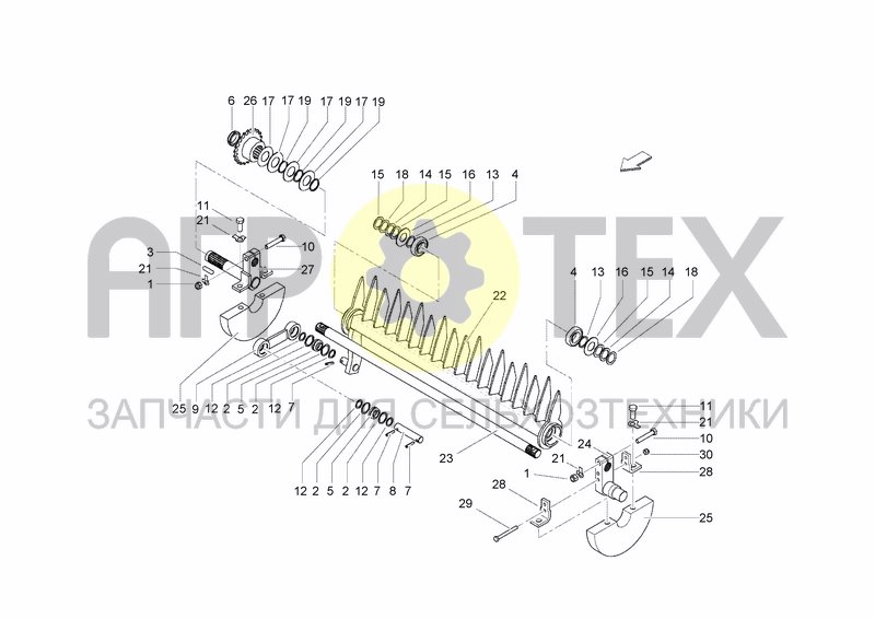 Чертеж FORK FEEDER INTAKE