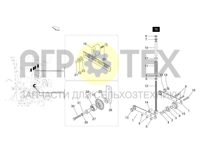 Чертеж TRANSMISSION RH COUNTERSHAFT