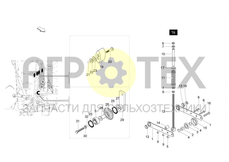 Чертеж TRANSMISSION RH COUNTERSHAFT