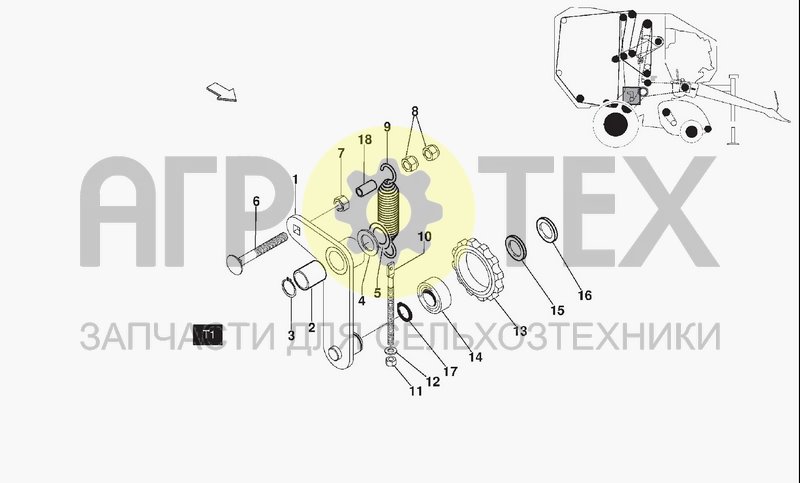 Чертеж TRANSMISSION ROLLER R2-F