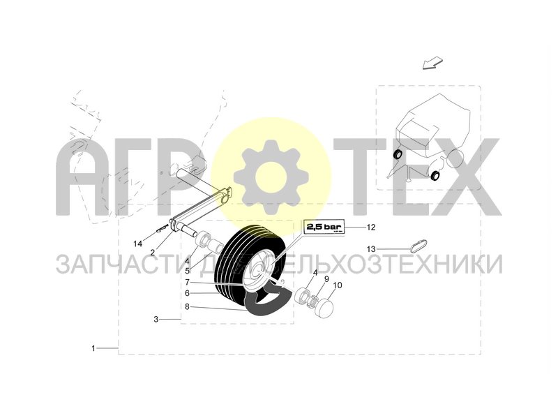 Чертеж PICKUP WHEELS