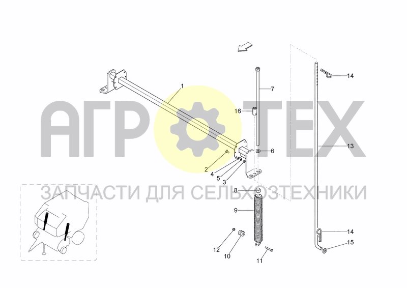 Чертеж PICKUP SUSPENSION SPRING AND BAR