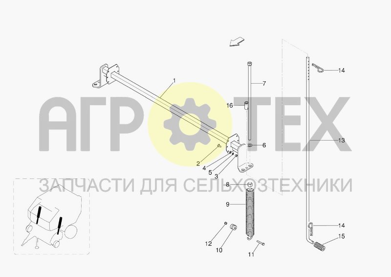 Чертеж PICKUP SUSPENSION SPRING AND BAR