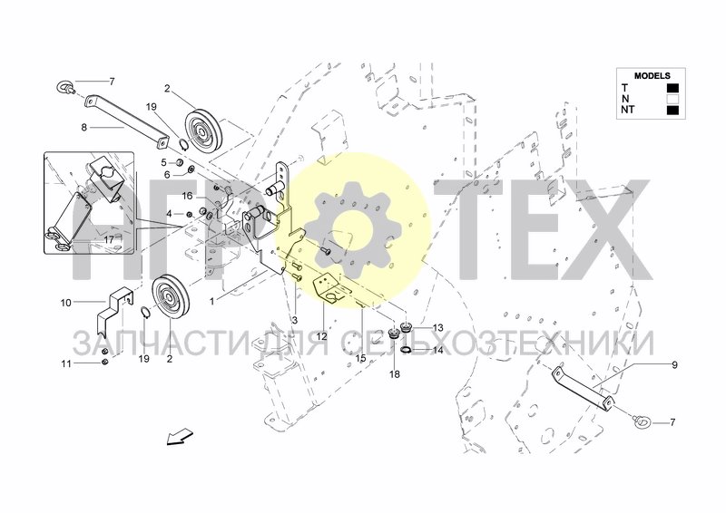 Чертеж PULLEY SUPPORT