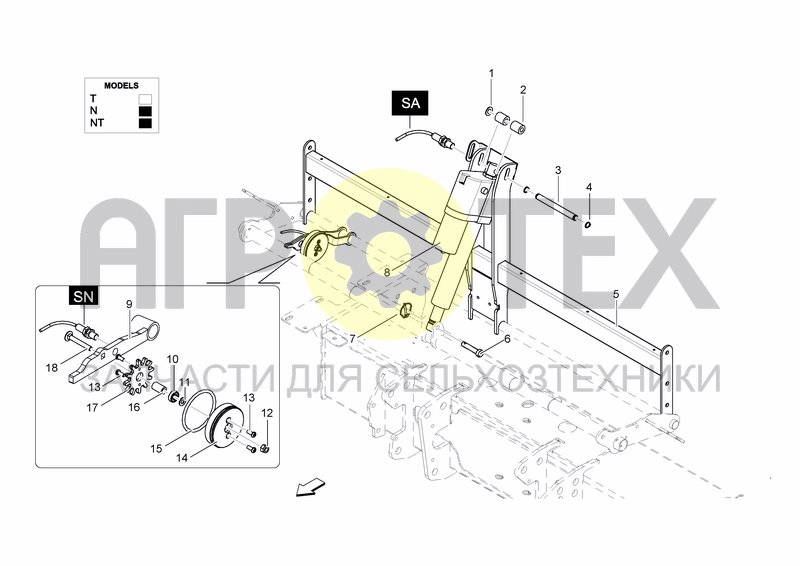 Чертеж NET BRAKE ACTUATOR