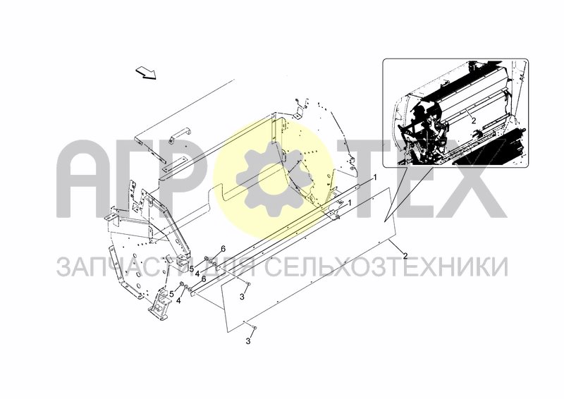 Чертеж BINDING AREA CLOSING PLATE