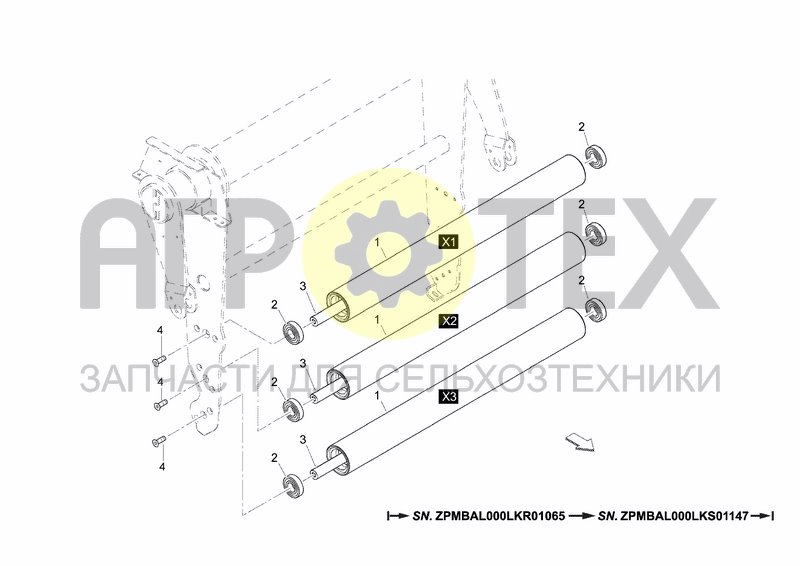 Чертеж ROLLER X1 - X2 - X3