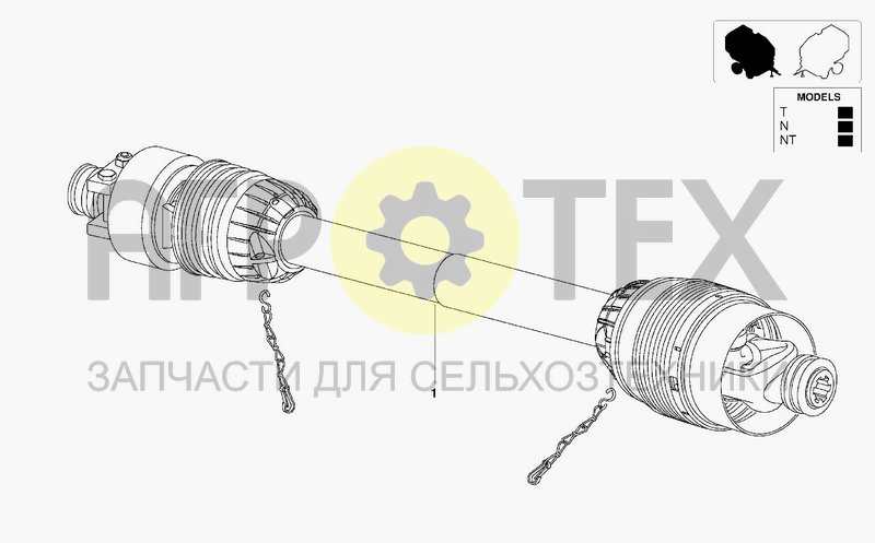 Чертеж PTO DRIVE SHAFT