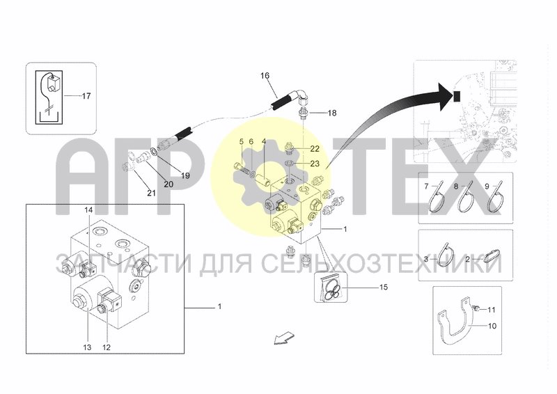 Чертеж HYDRAULIC BLOCK