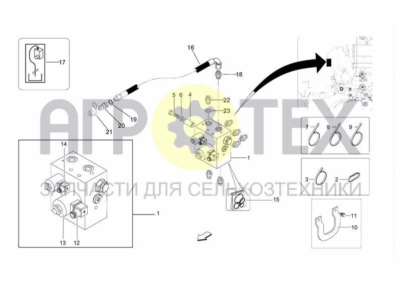 Чертеж HYDRAULIC BLOCK