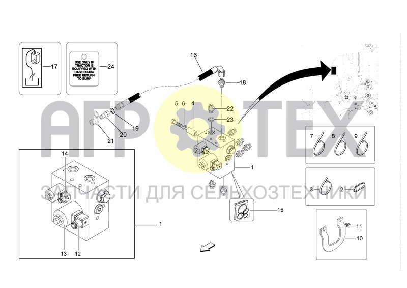 Чертеж HYDRAULIC BLOCK