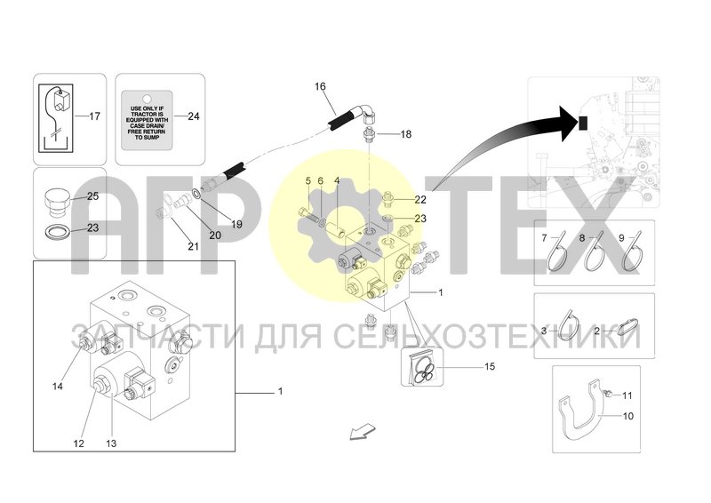 Чертеж HYDRAULIC BLOCK