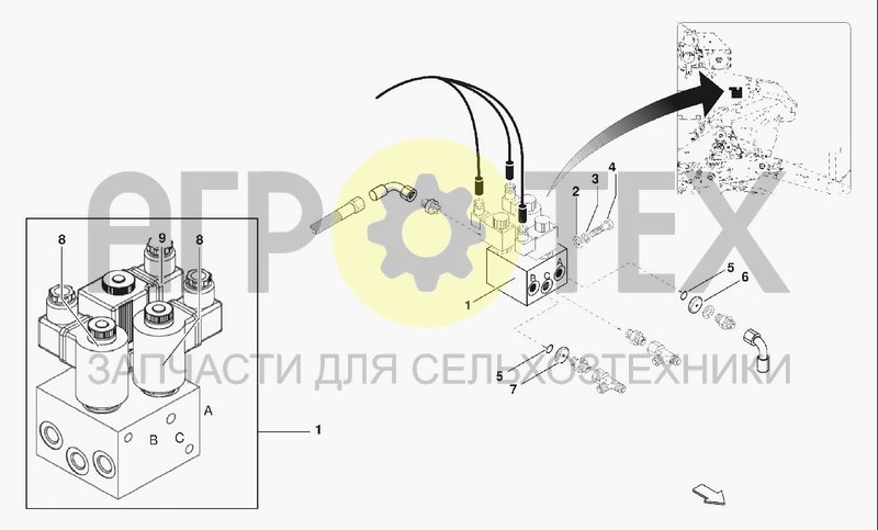 Чертеж HYDRAULIC BLOCK