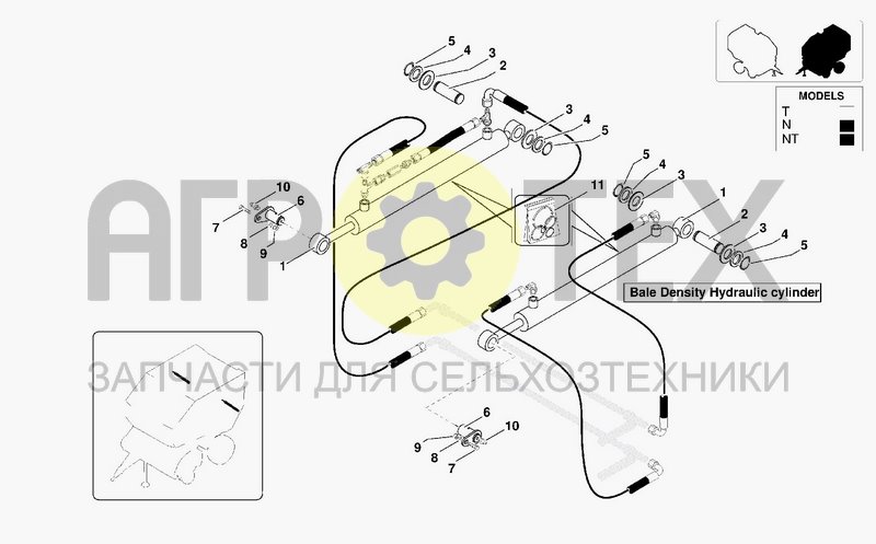 Чертеж DENSITY HYDRAULIC CYLINDER