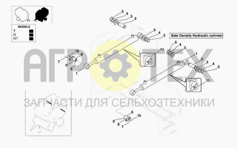 Чертеж DENSITY HYDRAULIC CYLINDER