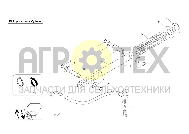 Чертеж PICKUP HYDRAULIC CYLINDER