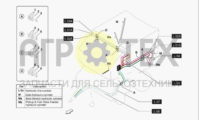 Чертеж HYDRAULIC SYSTEM