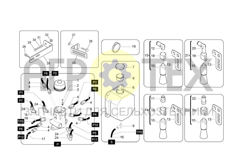 Чертеж CONNECTORS AND BRUSH