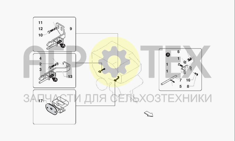 Чертеж PARTS FOR FIXED SIDE COVERS