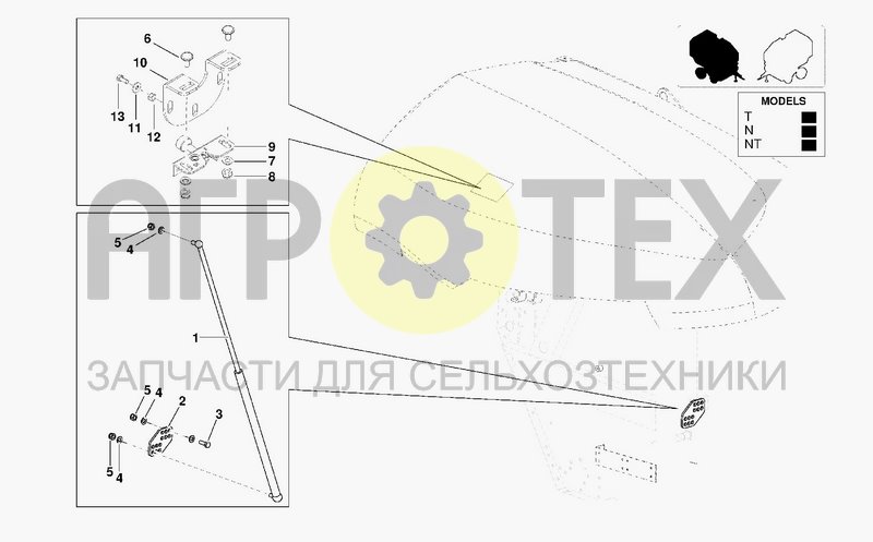 Чертеж PARTS FOR FIXED SIDE COVERS