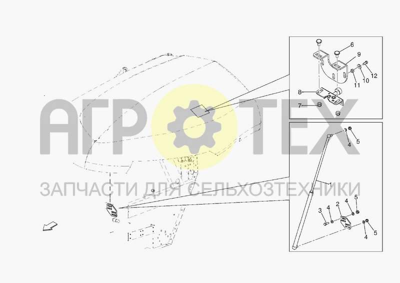 Чертеж PARTS FOR LH COVER