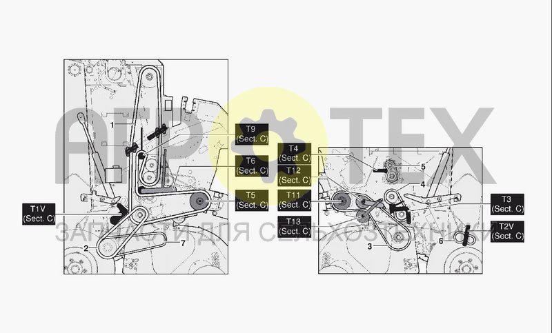 Чертеж CHAINS AND TENSIONERS