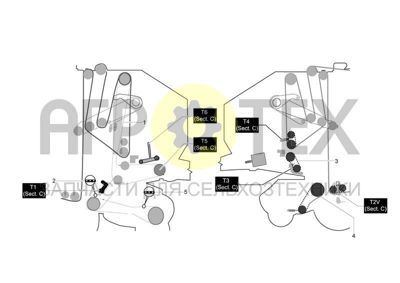 Чертеж CHAINS AND TENSIONERS