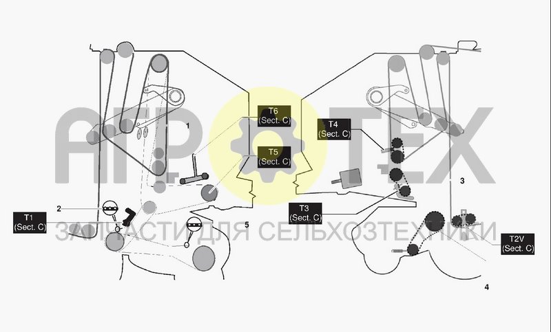 Чертеж CHAINS AND TENSIONERS