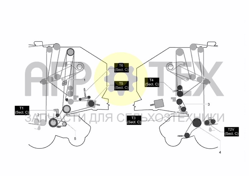 Чертеж CHAINS AND TENSIONERS