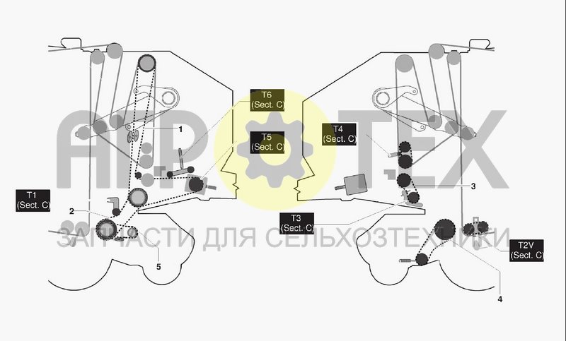 Чертеж CHAINS AND TENSIONERS