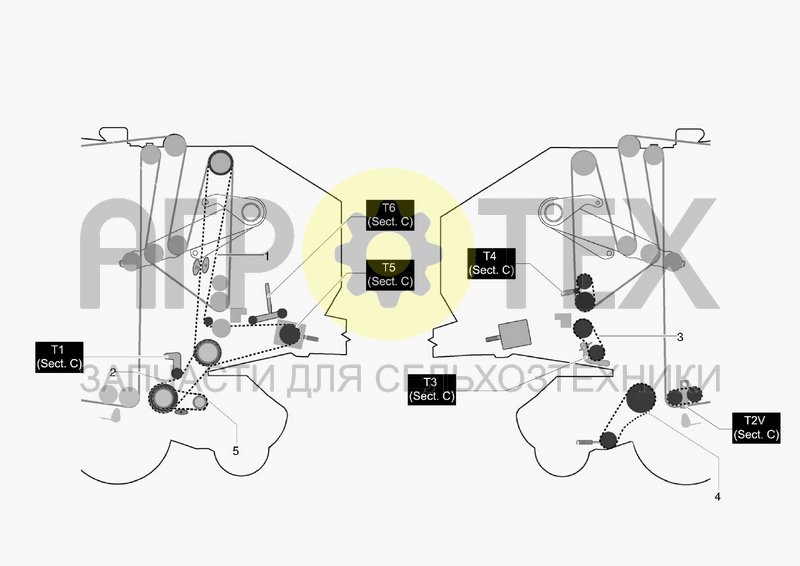 Чертеж CHAINS AND TENSIONERS