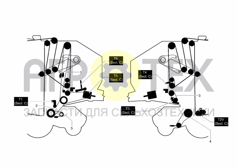 Чертеж CHAIN AND TENSIONER