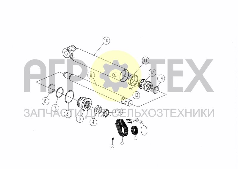 CYL. D75X420 (TURN-OVER HS-240) (FROM 01.07.97) (№16 на схеме)