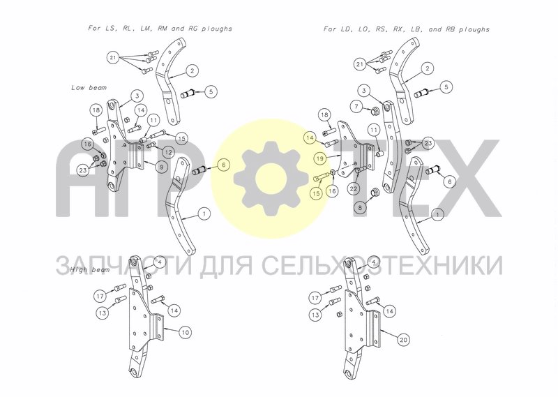 BEAM (SHEAR BOLT) (№19 на схеме)